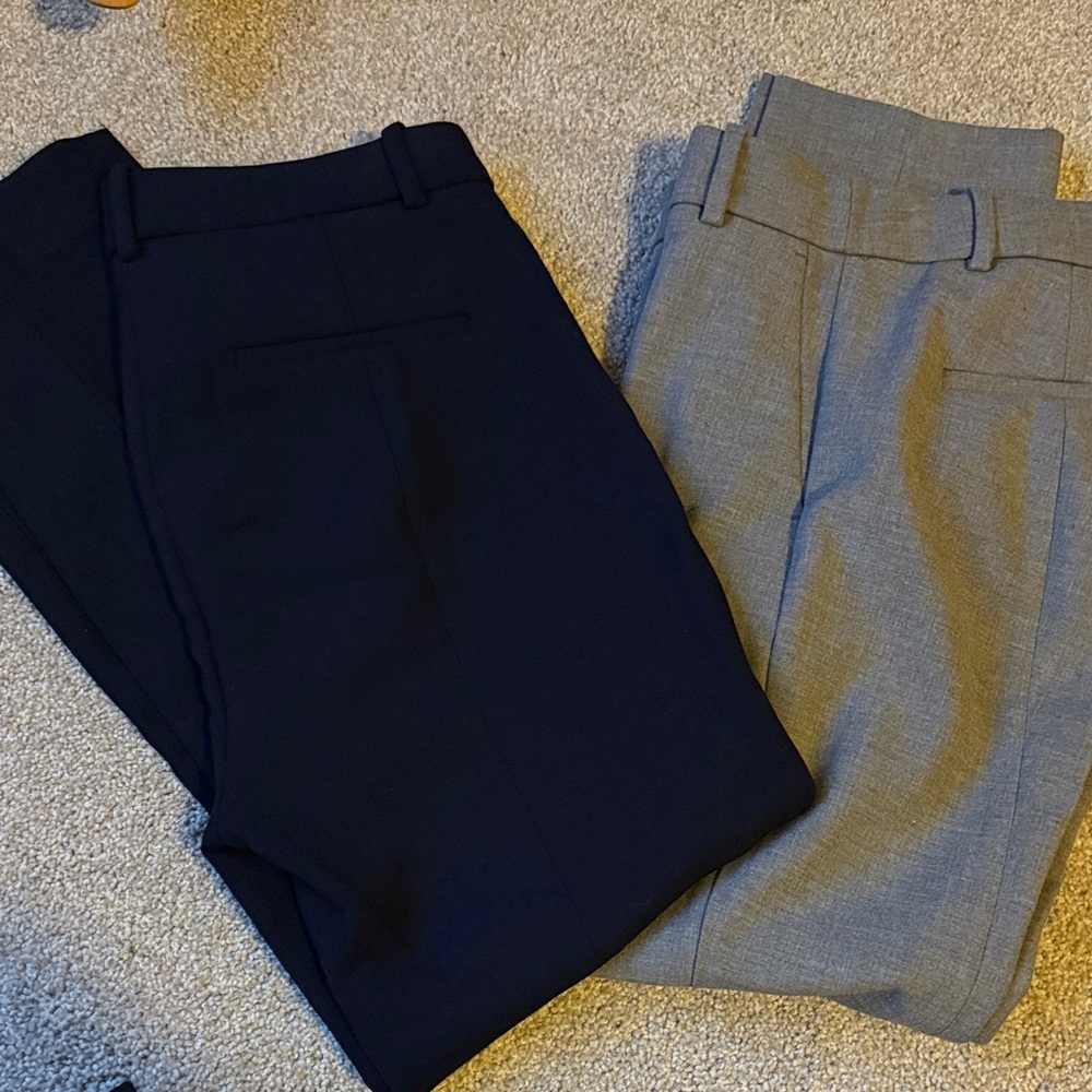 Navy and Gray J Crew High Rise Cameron Dress Pants Set